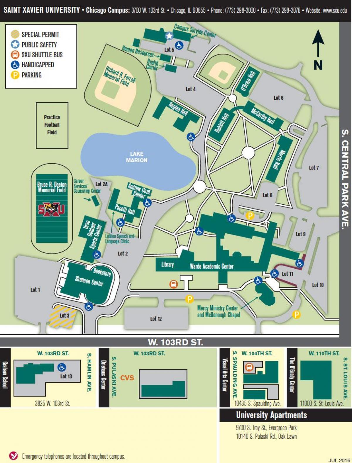 Chicago Üniversitesi kampüs haritası
