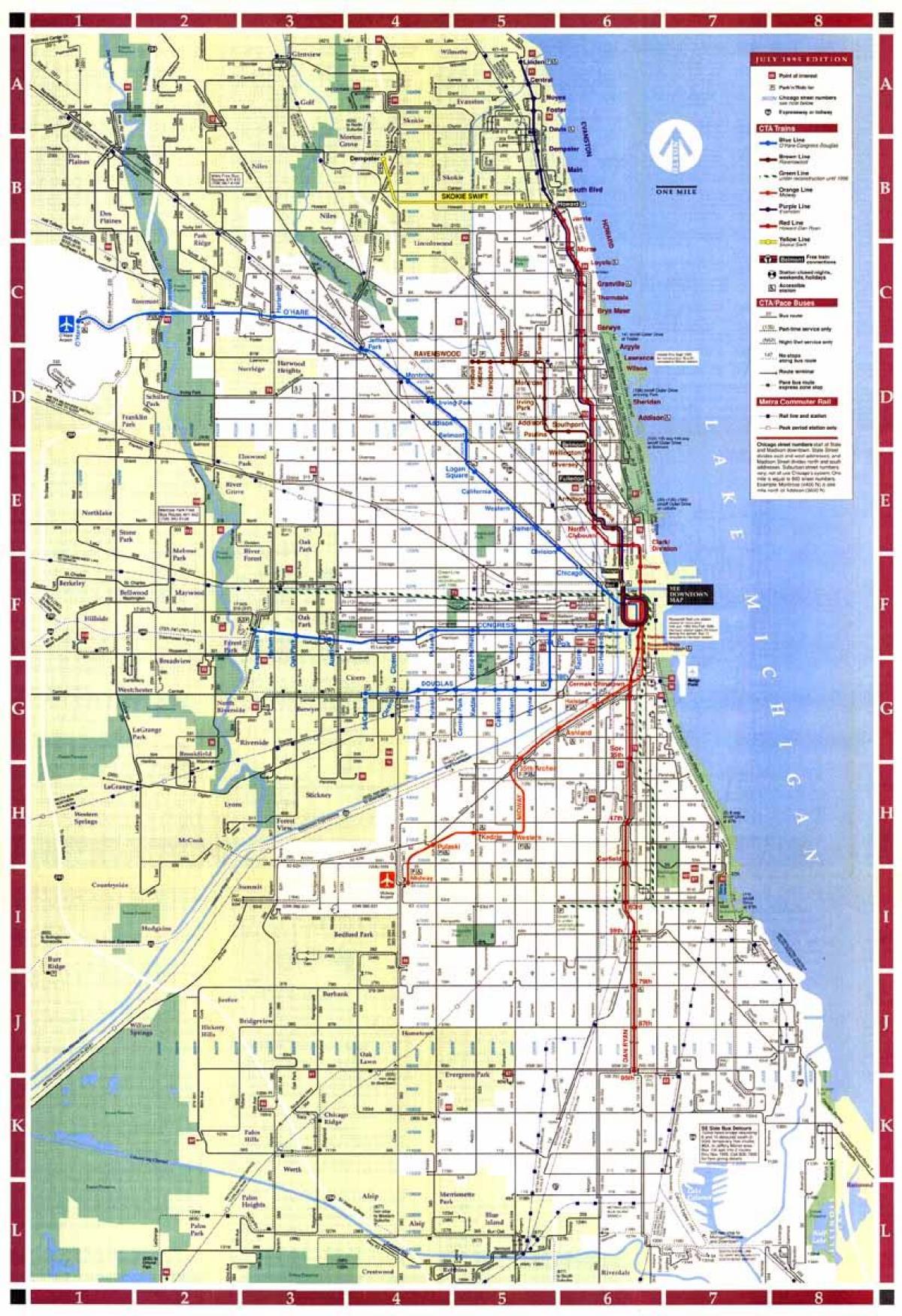 Chicago şehir haritası sınırlar