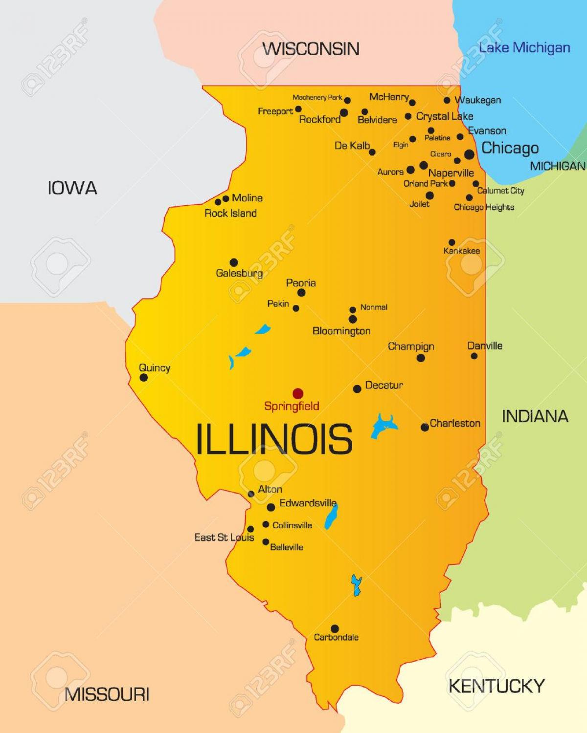 Chicago Eyalet harita
