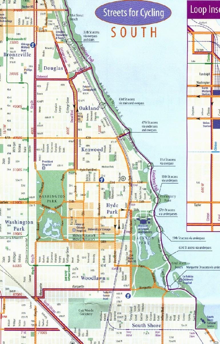 Chicago bisiklet lane göster