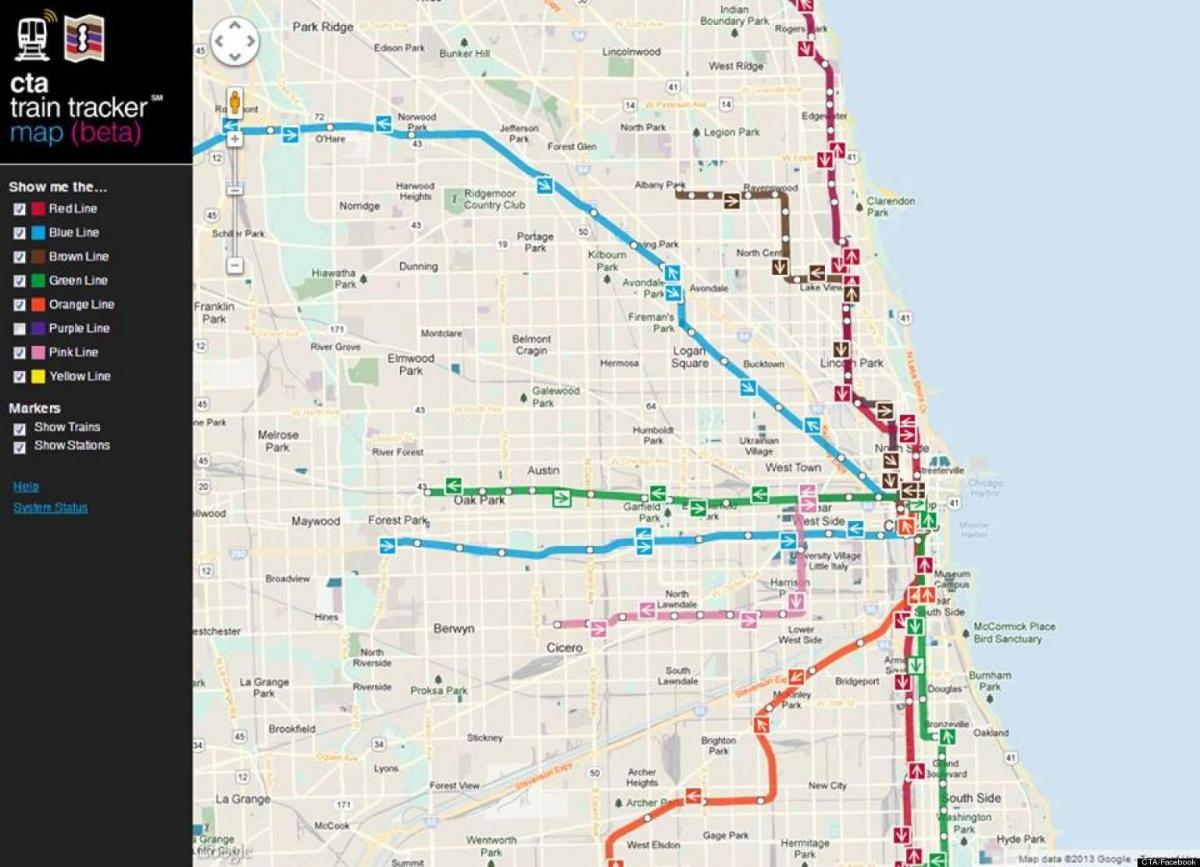 Chicago cta tren göster