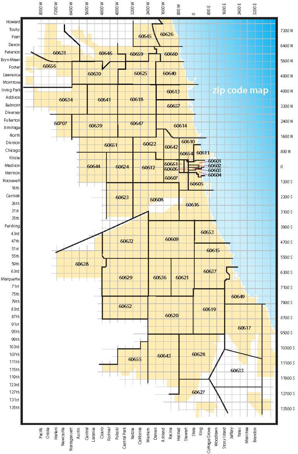 Chicago harita posta kodları