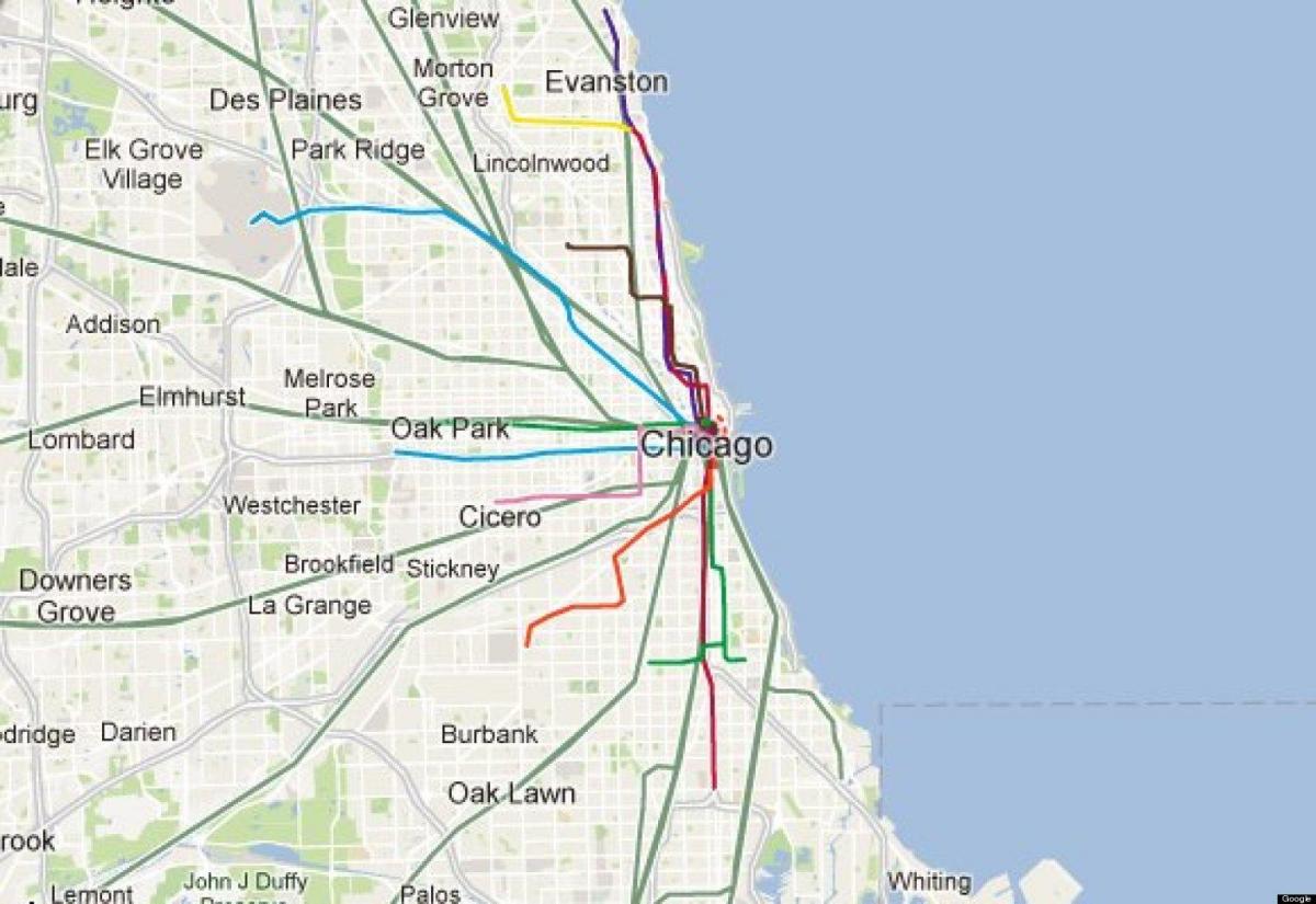 Chicago blue line tren göster