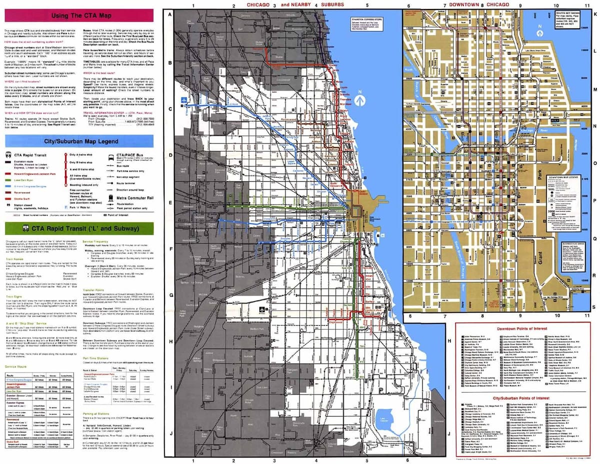 otobüs güzergahları Chicago göster