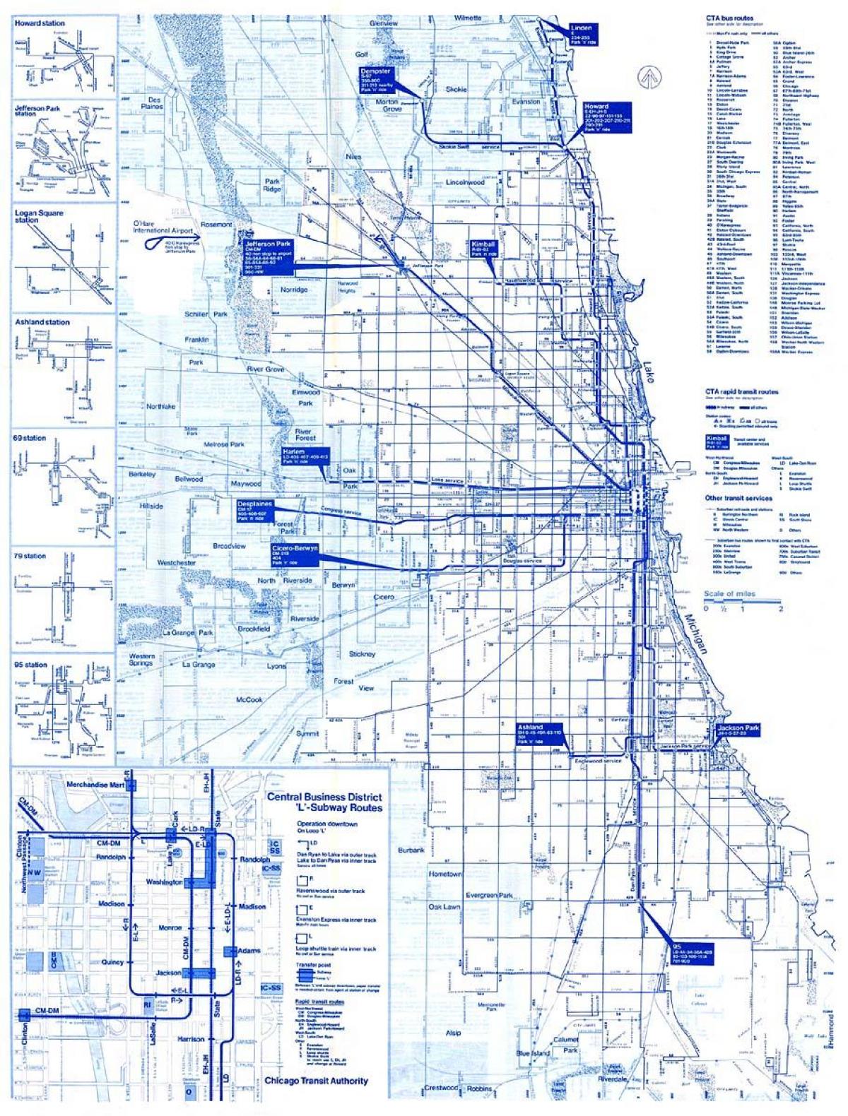 Chicago otobüs sistemi göster