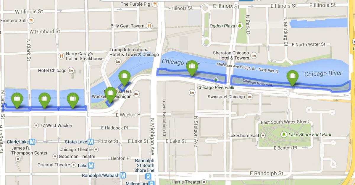 riverwalk haritası Chicago