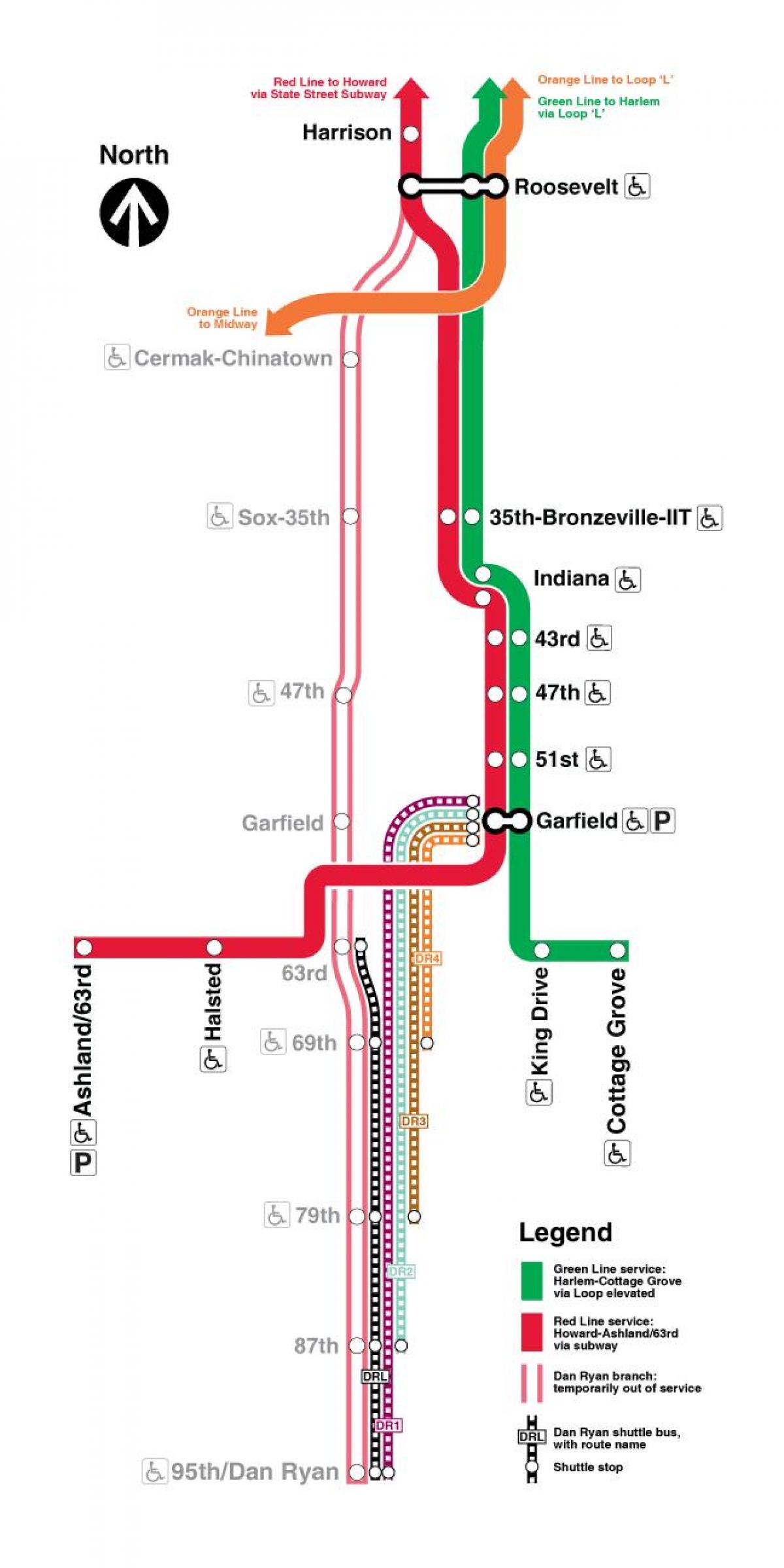 Chicago tren göster kırmızı çizgi