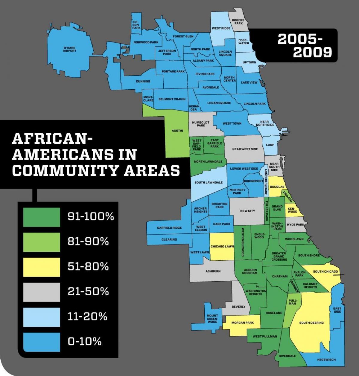 Chicago bölgesinde suç haritası