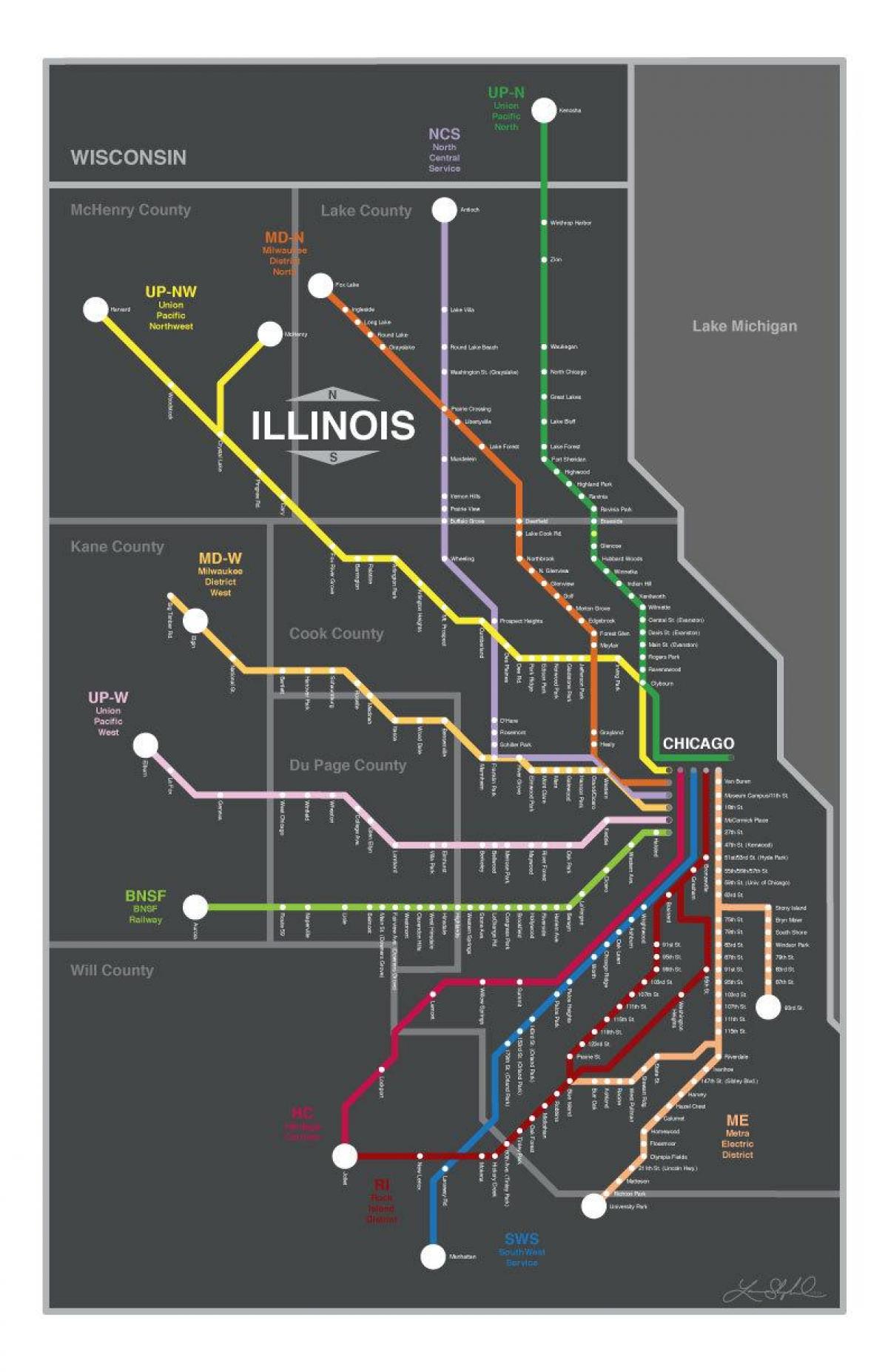 metra harita Chicago