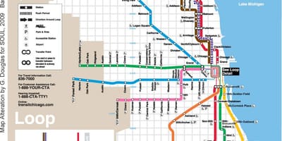 Chicago tren göster mavi çizgi