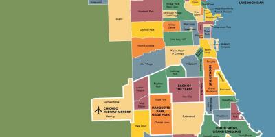 Chicago'da mahalleleri haritası