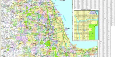 Chicago haritası Karayolları