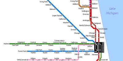 Metro Chicago haritası
