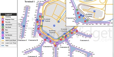 Chicago O Hare Uluslararası Havaalanı Haritayı göster