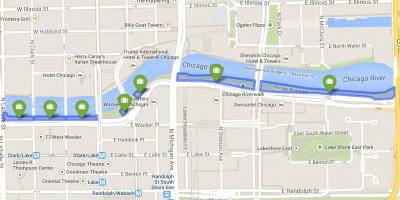 Riverwalk haritası Chicago
