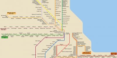 Chicago toplu taşıma haritası