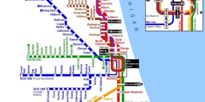 Chicago haritada metro