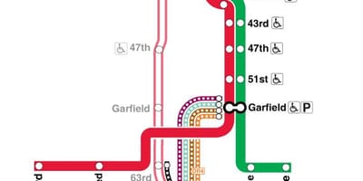 Kırmızı hat haritası Chicago